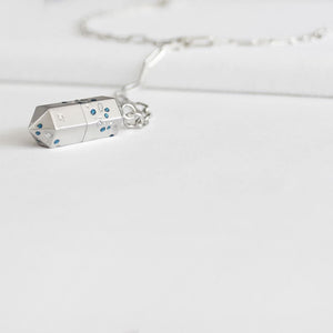 Polygon Lariat Locket - Silver